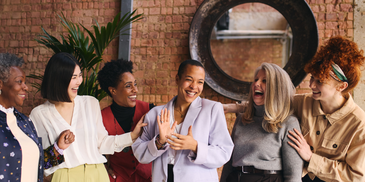 A group of happy women from all around the world