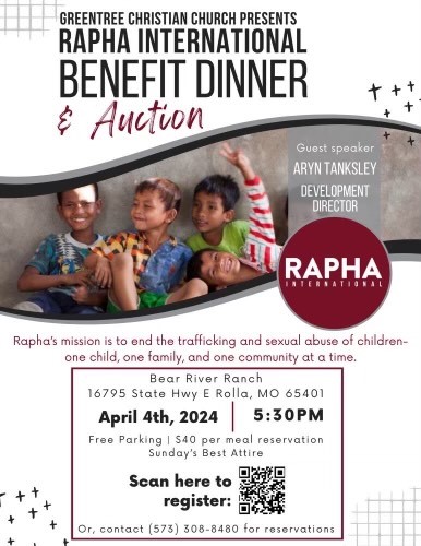 RAPHA INTERNATIONAL Benefit Dinner event poster